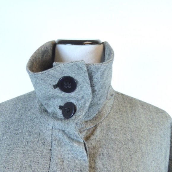 CLUB MONACO herringbone wool high neck jacket L - Picture 4 of 10